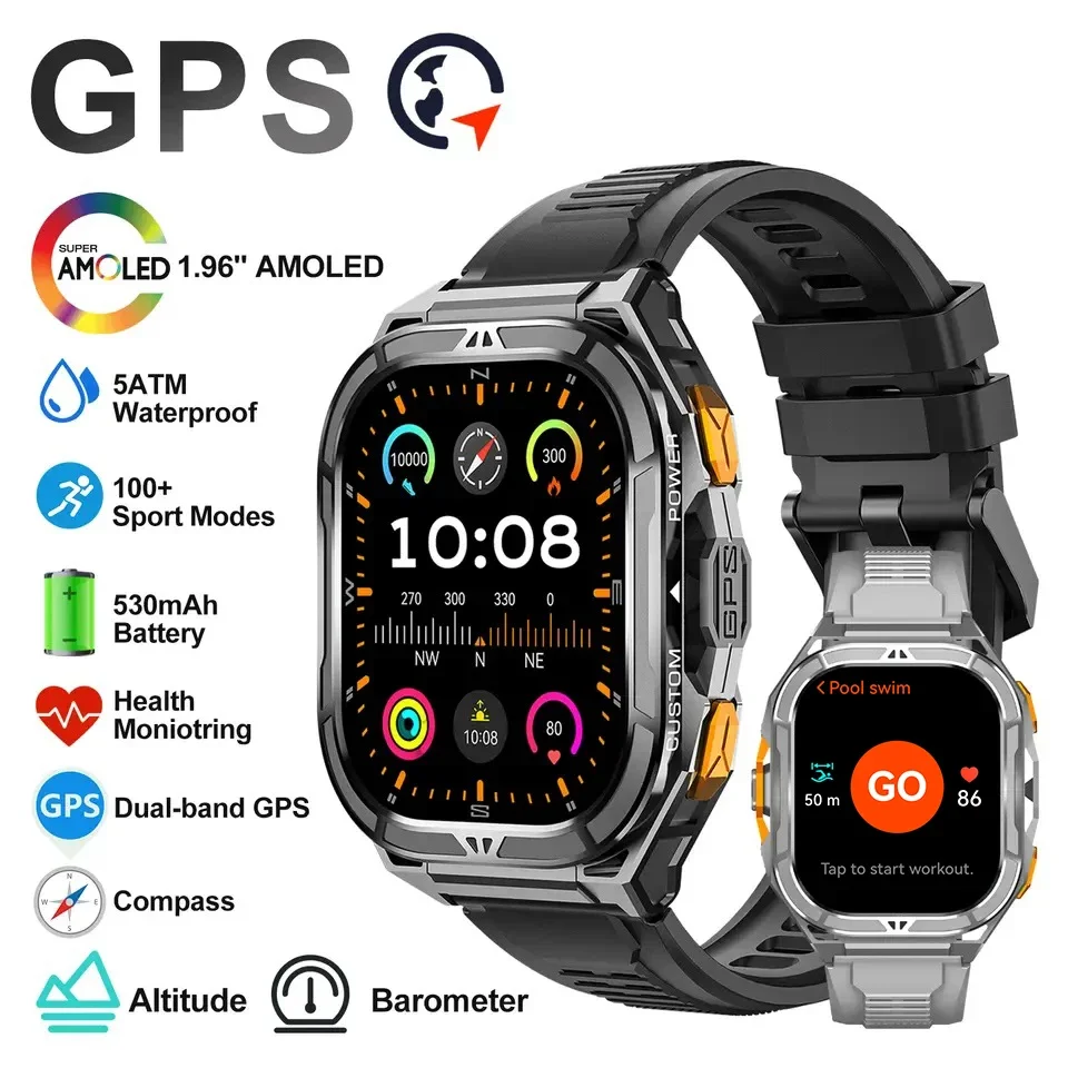 Luxury Watch Korea - Luxo amoled smartwatch real gps 5atm