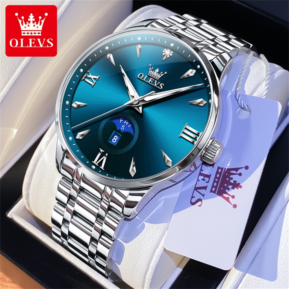 Luxury Watch Brands - Olevs fase da lua relógios masculinos