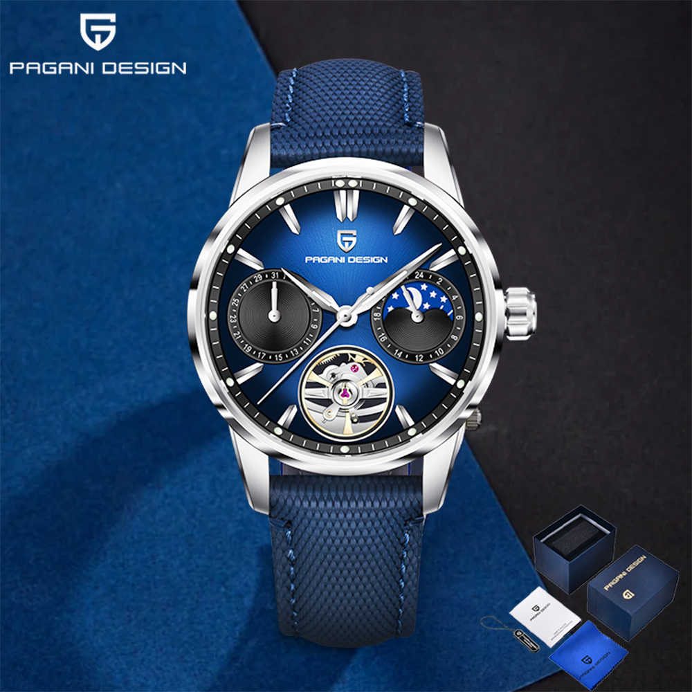 Luxury Watch Moon Phase - 2025pagani design tourbillon relógio masculino de