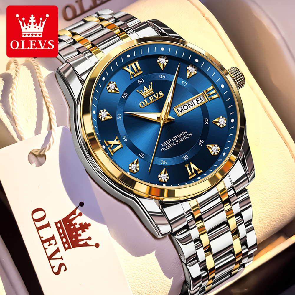 Luxury Watch Brands - Olevs marca moda relógios masculinos de