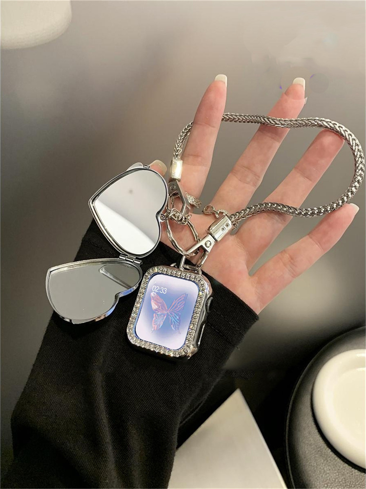 Luxury Watch Korea - Coreia prata osso amor espelho pingente