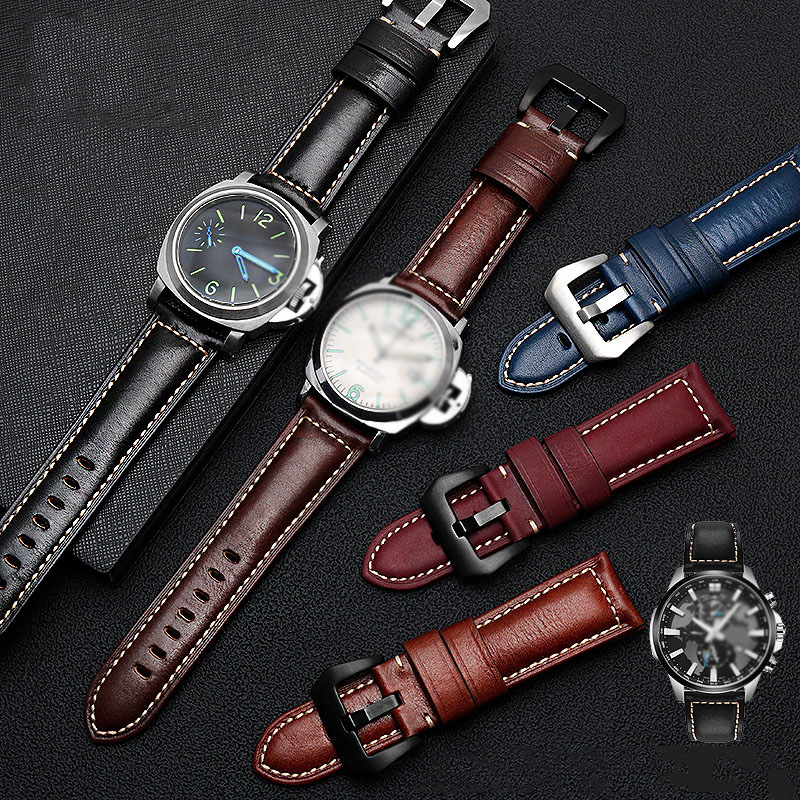 Luxury Watch Panerai - Pulseira de relógio de couro genuíno