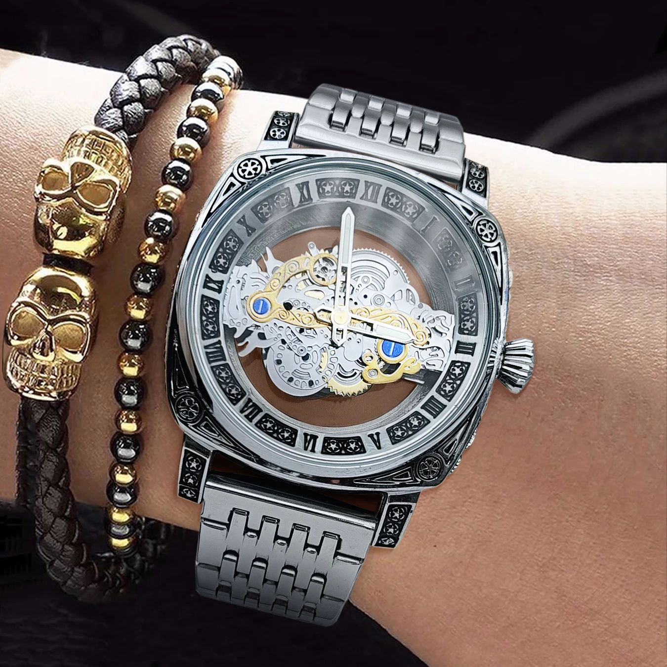 Luxury Watch Value - Relógio masculino, relógio de pulso quadrado