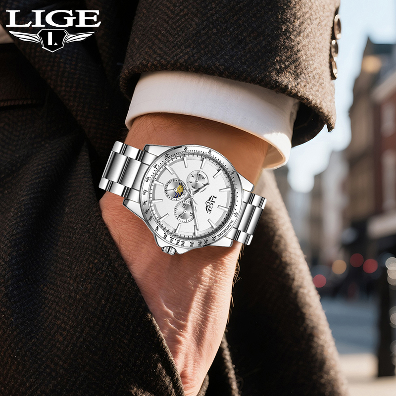 LIGE Top Marca de Luxo Relógio - Luxury Watch Brands avaliação e preço