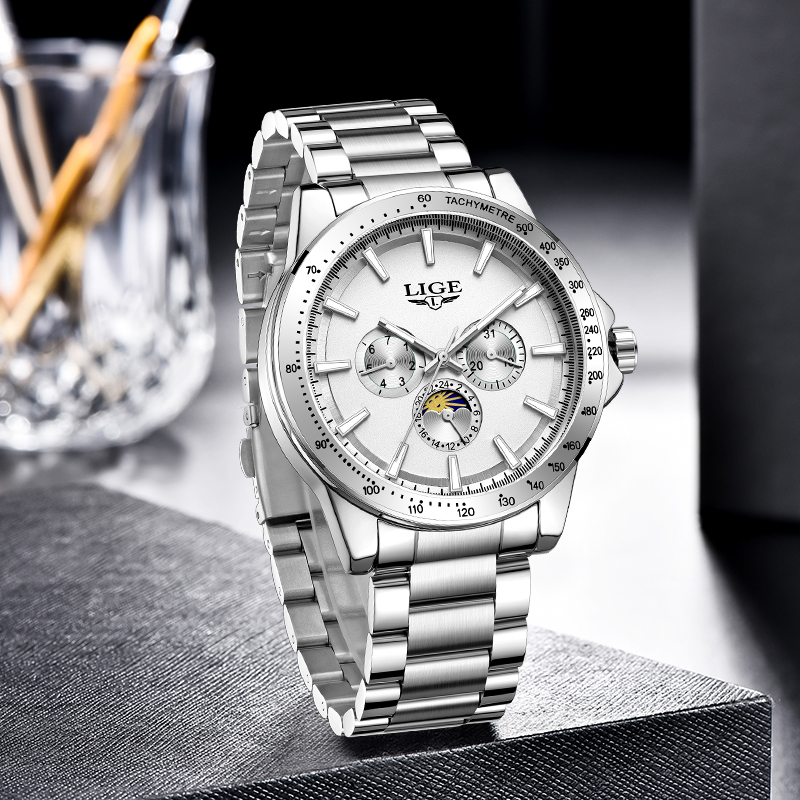LIGE Top Marca de Luxo Relógio - Luxury Watch Brands avaliação e preço
