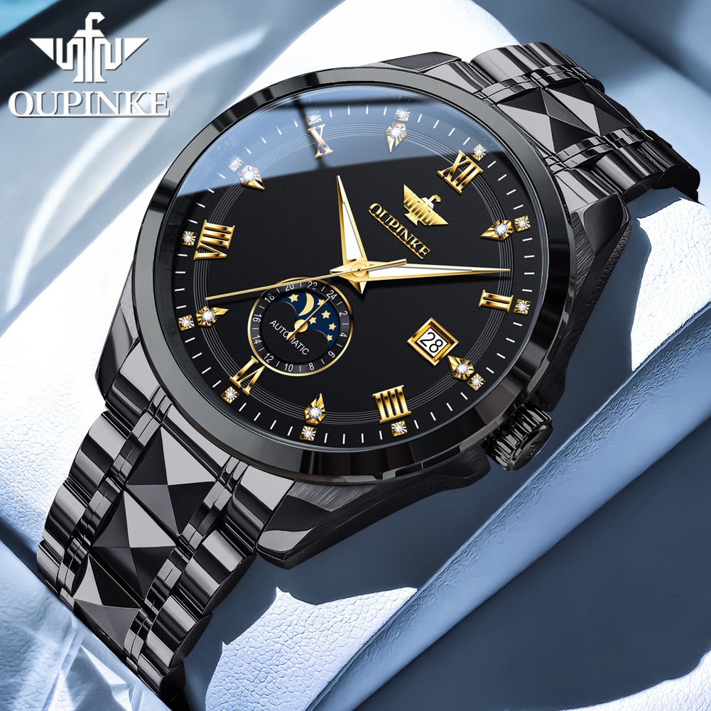 Relógio masculino OUPINKE 3265 - Luxury Watch Moon Phase avaliação e preço