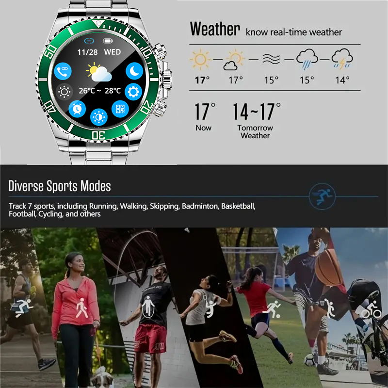 Aiweile-AW12 relógio inteligen - Luxury Watch Korea avaliação e preço