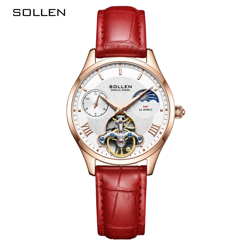 Suíça sollen luxo automático m - Luxury Watch Moon Phase avaliação e preço