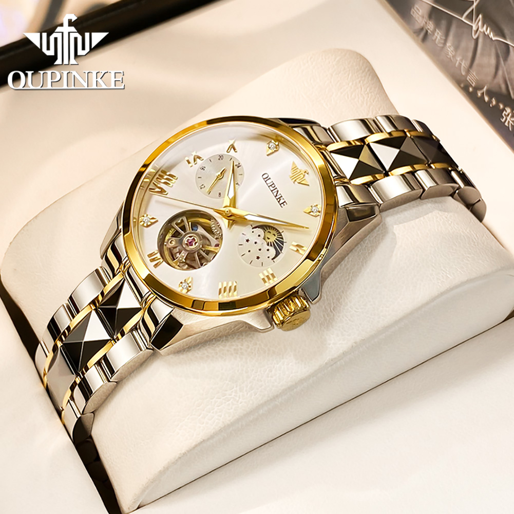 Relógio feminino automático de - Luxury Watch Moon Phase avaliação e preço