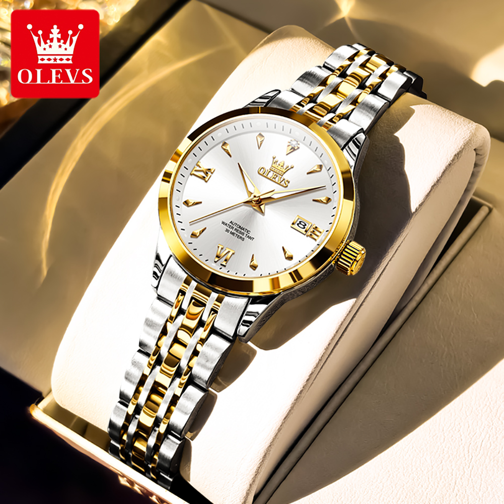 Olevs 9956 relógio feminino ma - Luxury Watch Moon Phase avaliação e preço