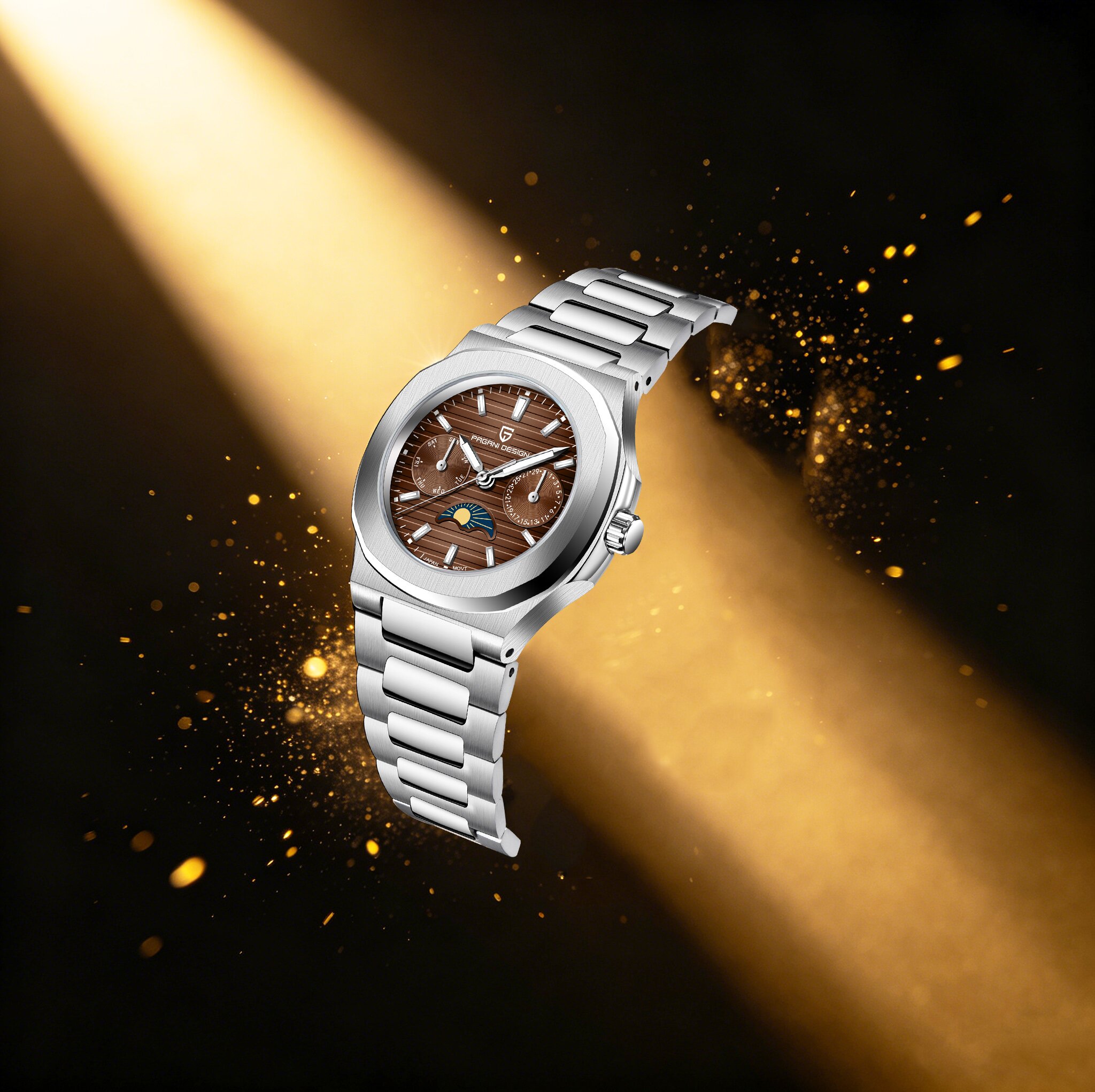 Relógio de Quartzo Feminino Si - Luxury Watch Moon Phase avaliação e preço