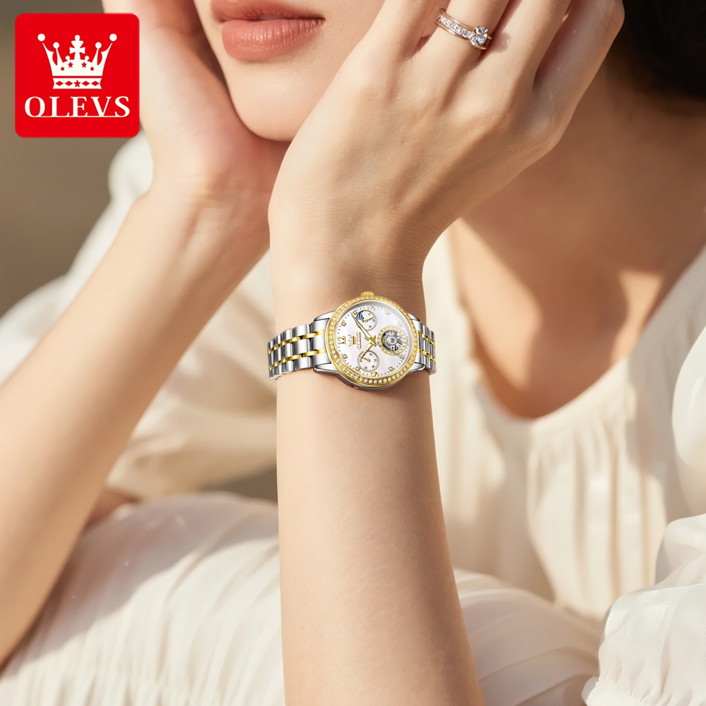 Relógio Automático OLEVS para  - Luxury Watch Moon Phase avaliação e preço