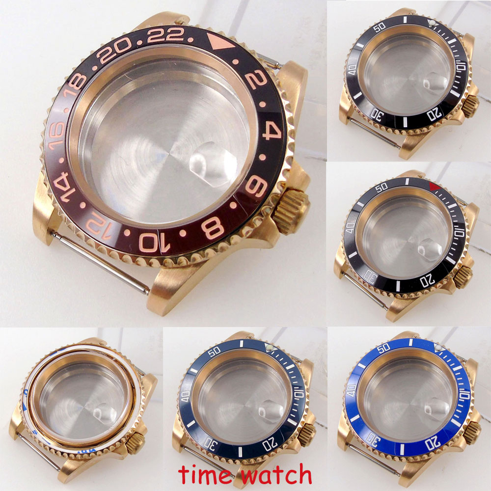 40mm cusn8 bronze sólido mergu - Bronze Case Watch avaliação e preço