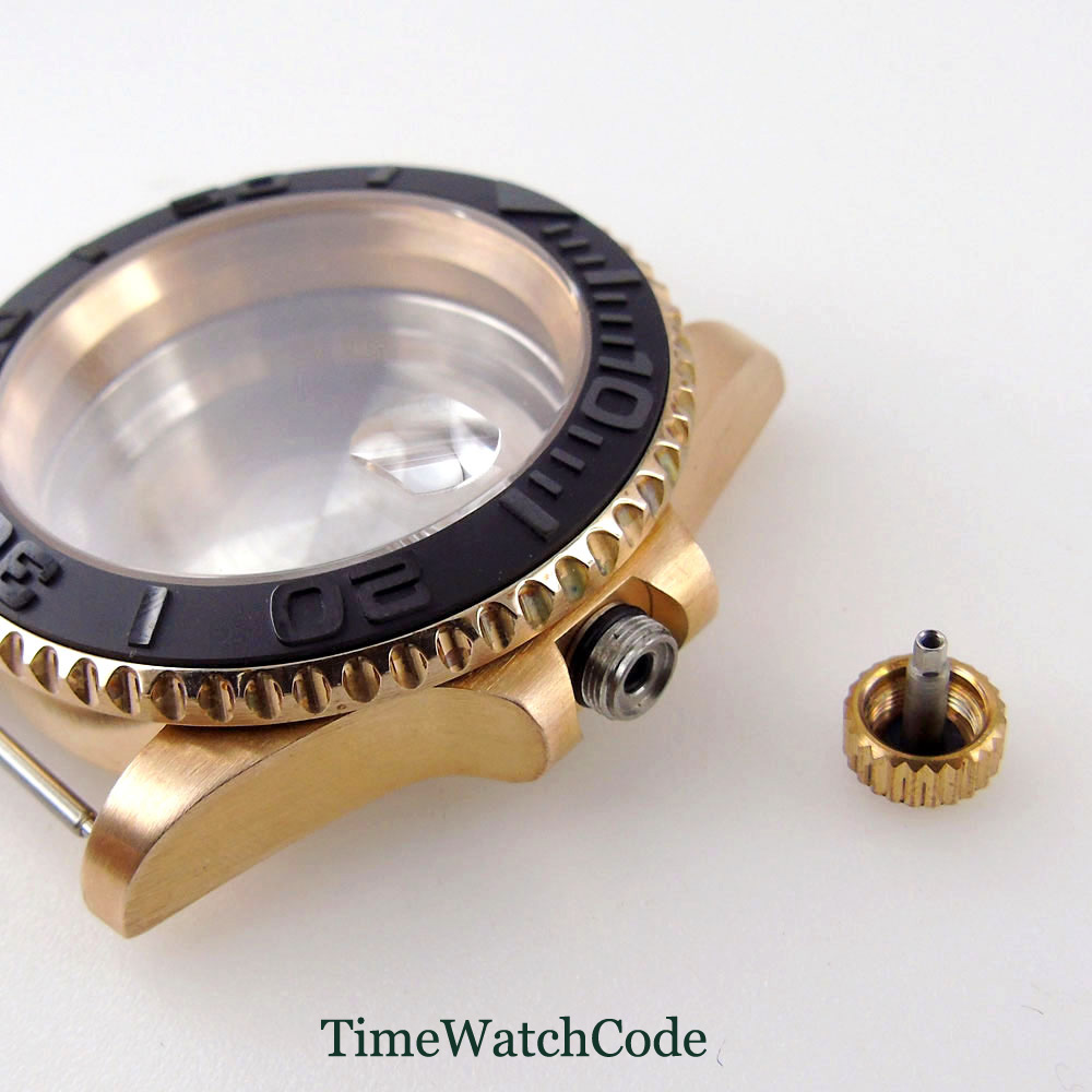 40mm cusn8 bronze sólido mergu - Bronze Case Watch avaliação e preço