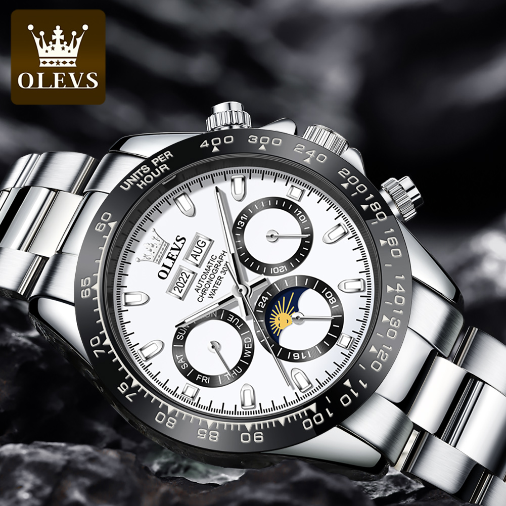 Olevs 6654 relógio masculino d - Chronograph Flyback Watch avaliação e preço