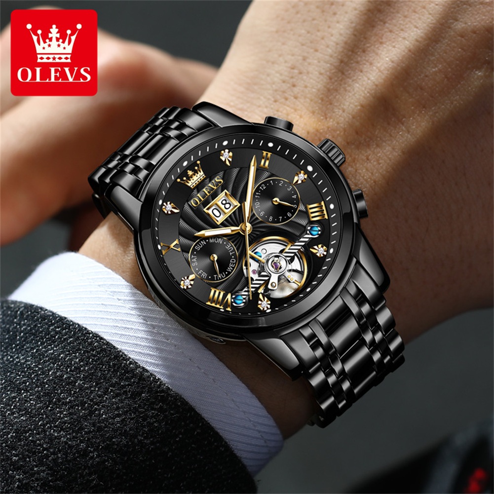 Olevs relógios masculinos clás - Chronograph Flyback Watch avaliação e preço