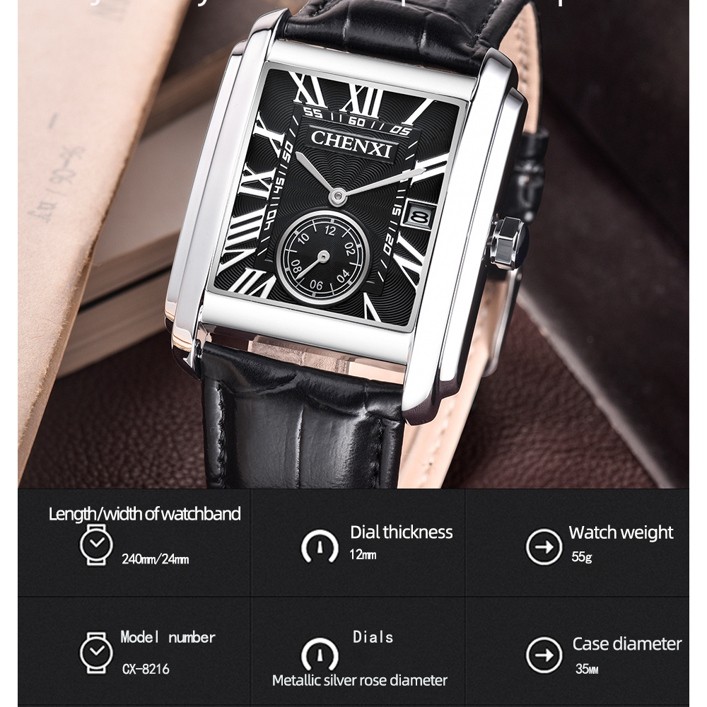 Chenxi 8216 moda clássico quad - Luxury Watch Investment avaliação e preço