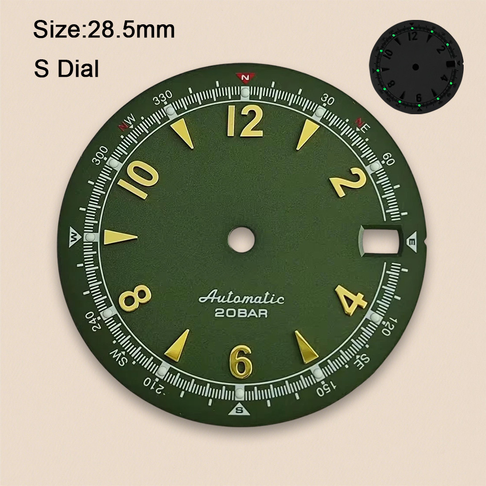 Nh35 dial s logotipo 28.5mm re - Bronze Case Watch avaliação e preço