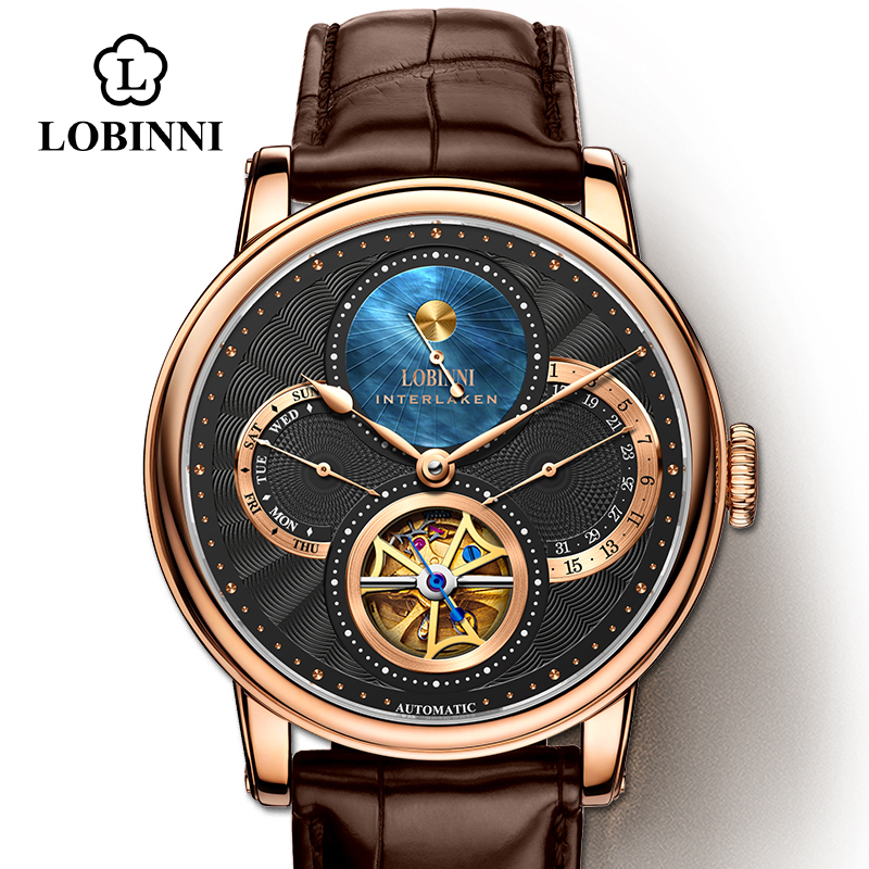 LOBINNI-Relógio mecânico autom - Chronograph Flyback Watch avaliação e preço