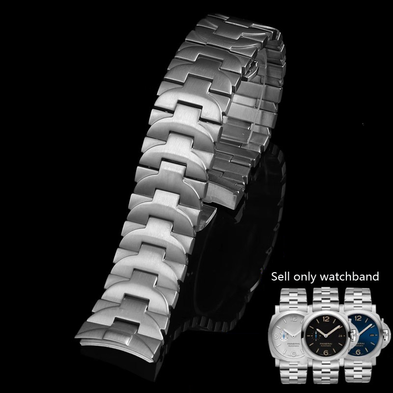 22mm 24mm pulseira de aço inox - Luxury Watch Panerai avaliação e preço